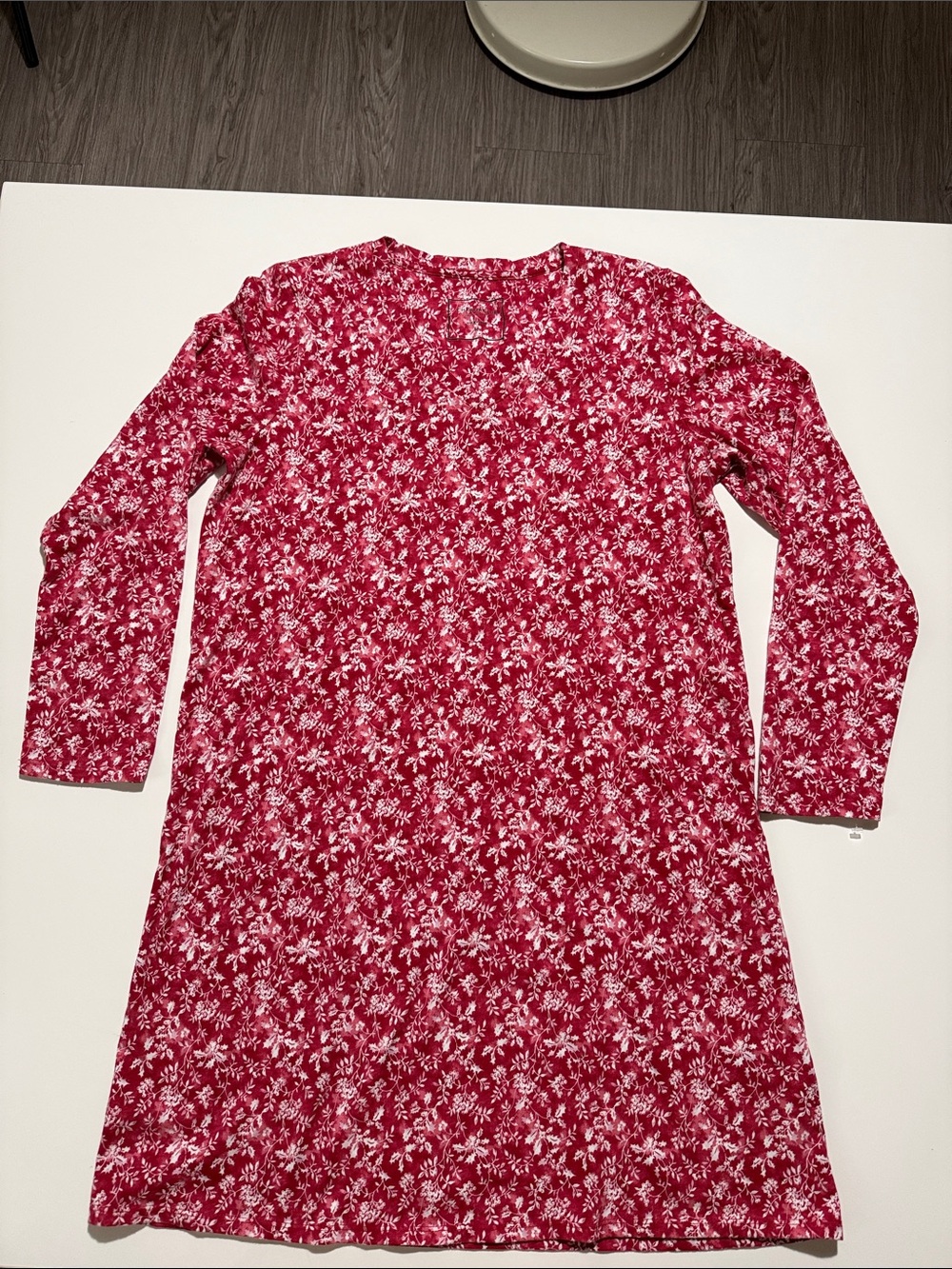 Charter Club Women's Jersey Printed Long Sleeve Sleepshirt Sz M